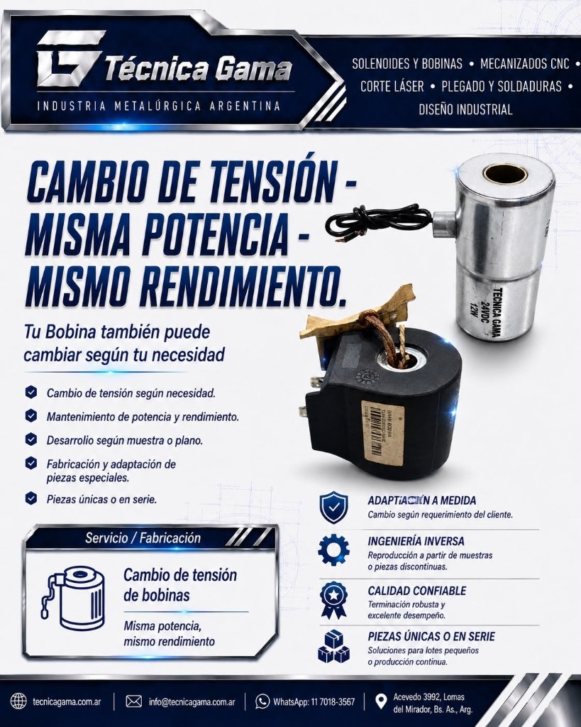 Cambio y Adaptación de Tensión de Bobinas