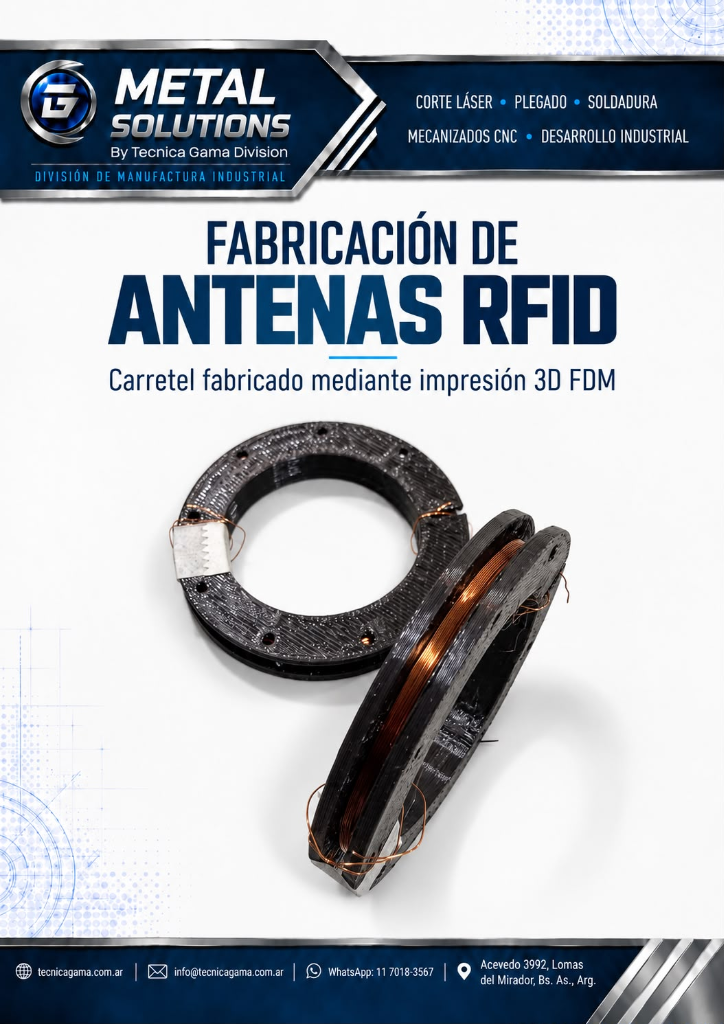 Fabricación de Antenas RFID con Carretel 3D FDM